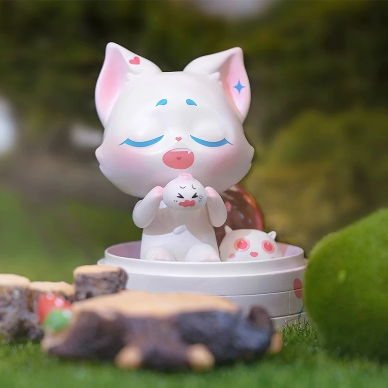 Guoster Little Fox Kori Monster Town Modlitba slepý box roztomilý dievčenský festival ručne vyrábaný čerešňový kvet darček