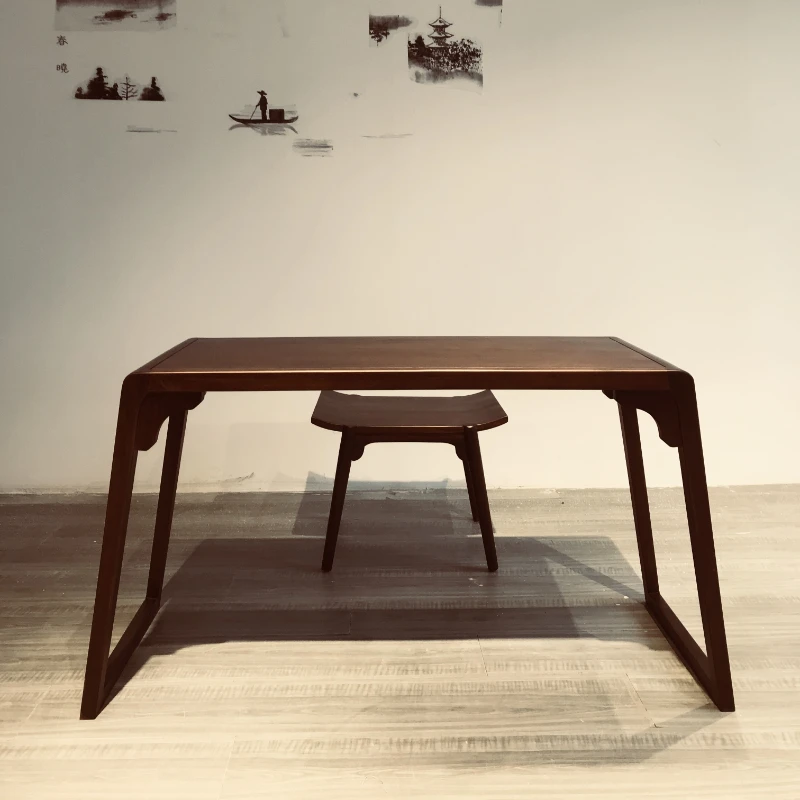 Guqin Table masívne drevo rezonančné klavírne stolička Čierny orech starožitný čínsky tradičná kaligrafia