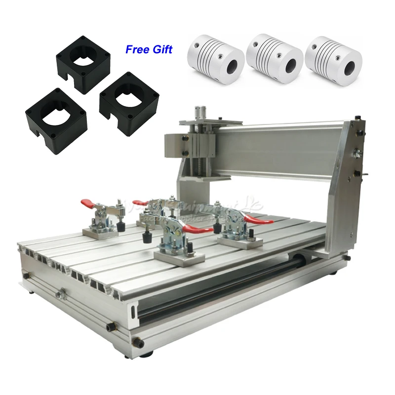 Guľová skrutka Mini CNC 3040 Z-DQ Gravírovací stroj Ráme s súprava s 3pcs spojkami krokový držiak 4ks svorky pre smerovač