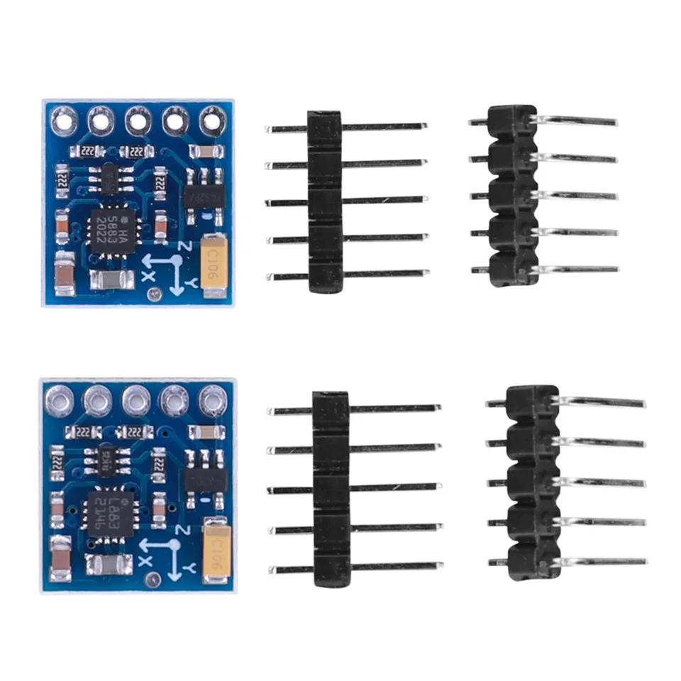 Gy-271 3 Axis Magnetic Field Compass Magnetometer Senzor 3V-5V Tri os Modul magnetického poľa HMC5883L QMC5883L pre Arduino