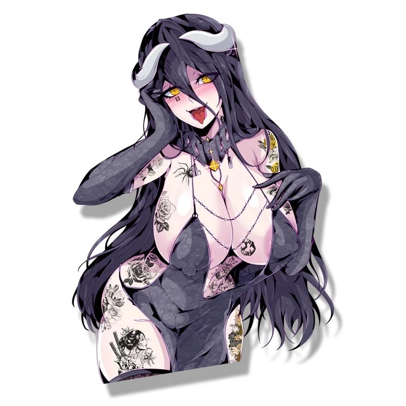 Gyaru albedo fanart car curcer anime Overlord Sketch Waifu nálepka karikatúra peek dievča graffiti nálepky auta obal