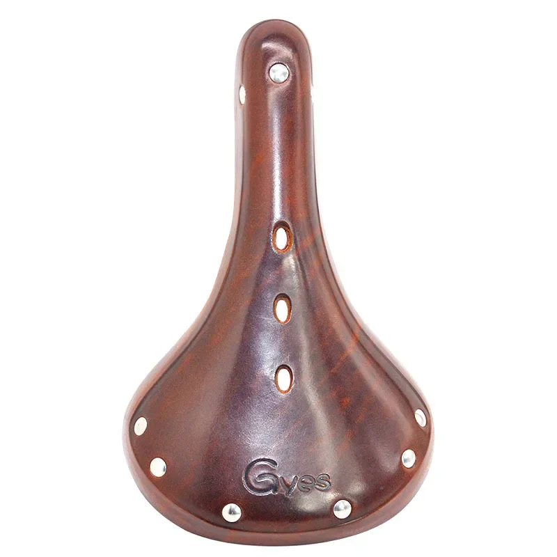 Gyes retro bicykel sedlo GS-17B kravská kožená cyklistická sedlo vintage sedadlo Custion Road Bike Mtb Sport Saddle Classical Bike Seat