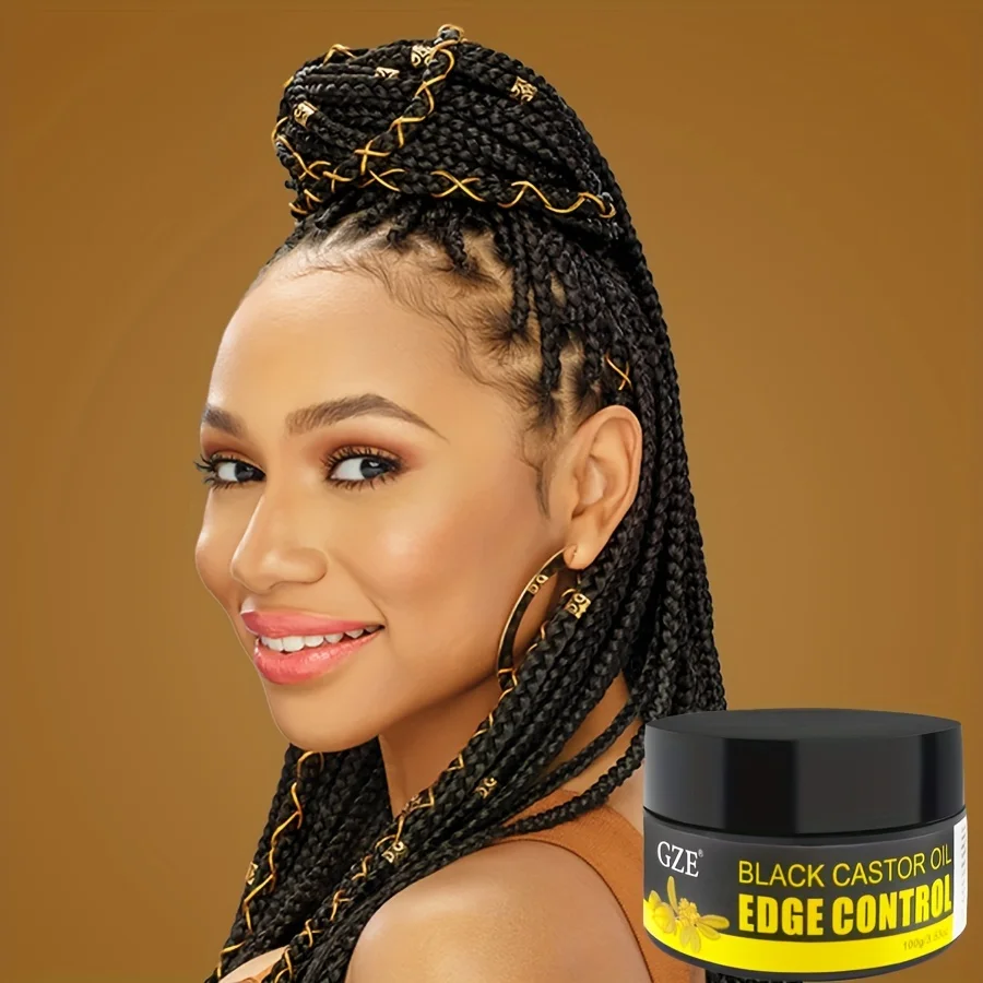 GZE African Black Castor Extra Hold Braid, LOC, Twist Gel, Kames Frizz & Edes, Ovládanie okraja kokosového oleja