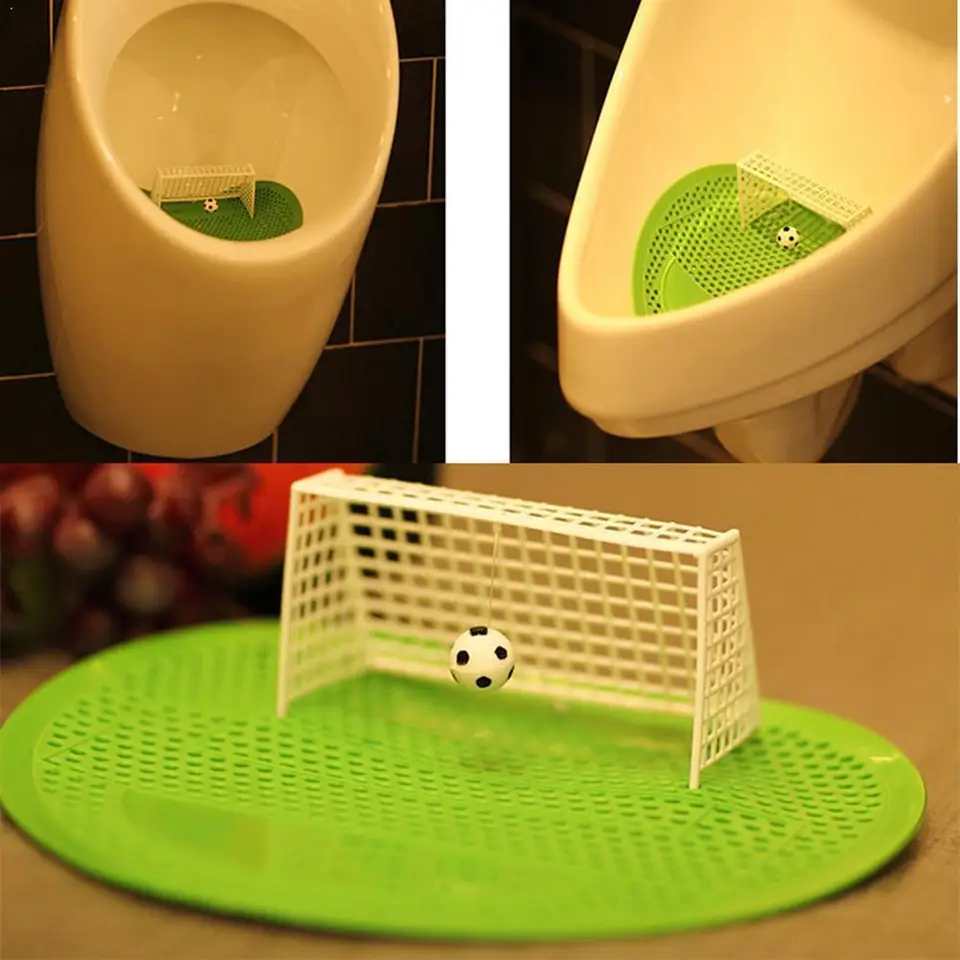 Gól pisoár futbalová streľba Mat Pinisal Muž WC Clean Deodorant Kúpeľňa pisorálne podložka kožená aromatická náradie Pánske toalenie mužov