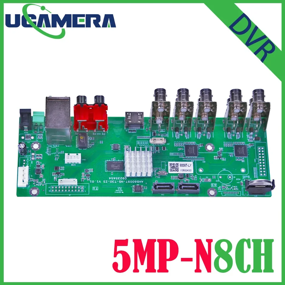 H.265 Hlavný PCB AHD 5MP-N 4 Kanál AHD DVR Video rekordér 4 Channel AHD DVR 1080p AHDH pre 1080p/5MP AHD fotoaparát AHD