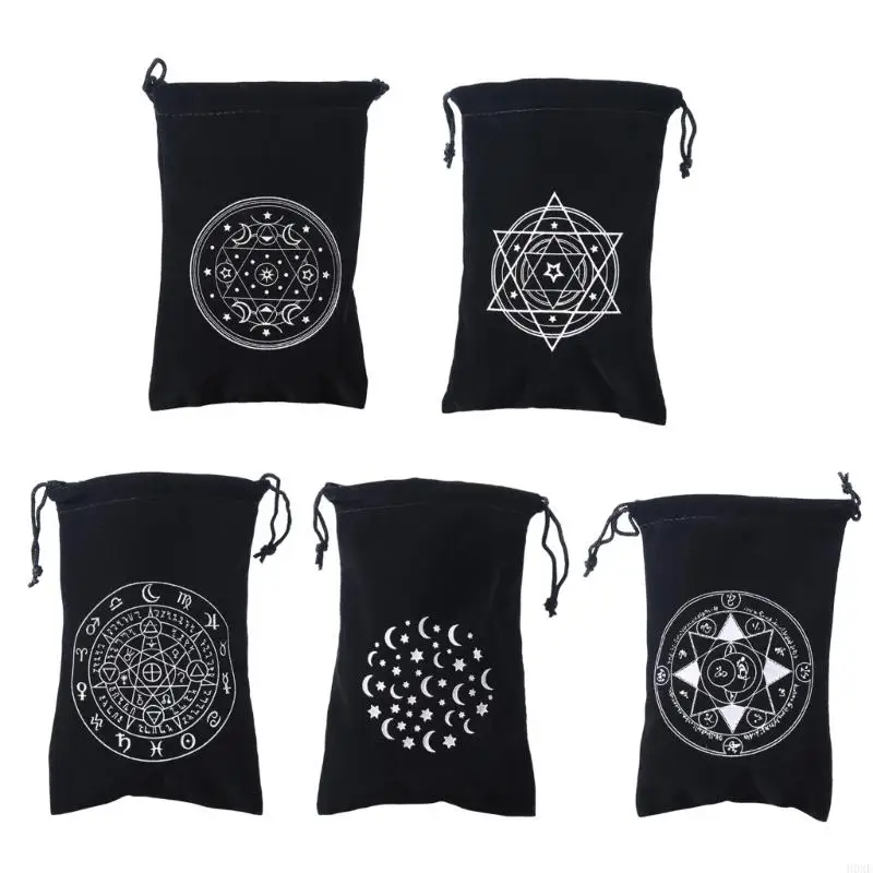 H0XE Fashion Bag Screpings Taroty Runes Držiak karty Držiteľ vrecká na vianočné darčekové šperky, sledujte malú položku