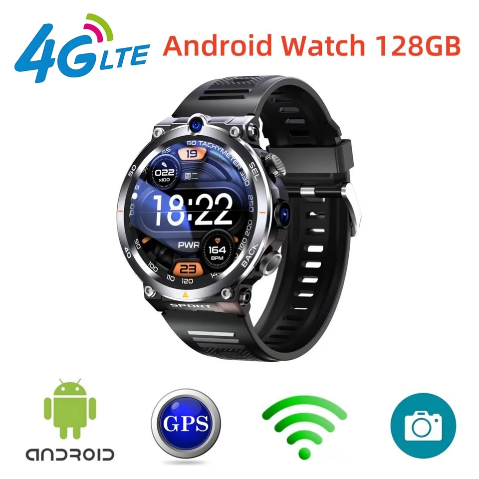 H10 SmartWatch 4G Dual Camera Video hovory WiFi Google Play 128GB Stiahnutie aplikácie App Softvér 1380 MAH SIM SIM Card Smart Watch