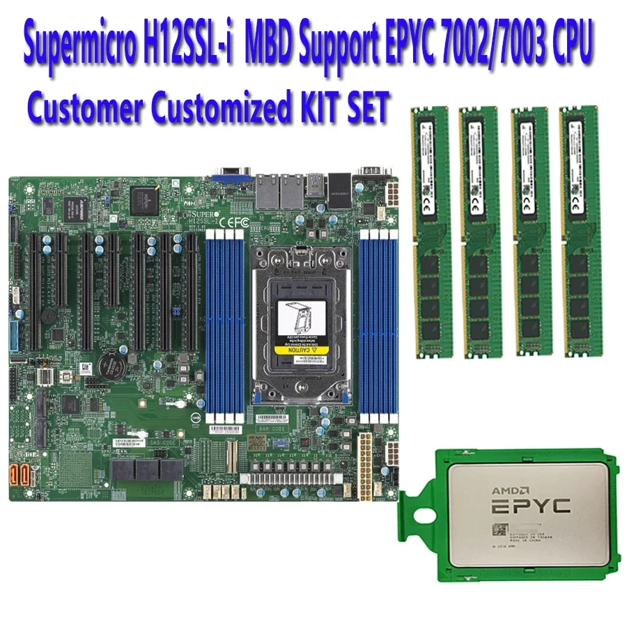 H12SSL-I REV 2.0 Server Server / EPYC 7773X 7763 7713P 7713 7663 7643 7573X 75F3 7543P 7543 7513 7473X procesor CPU CPU