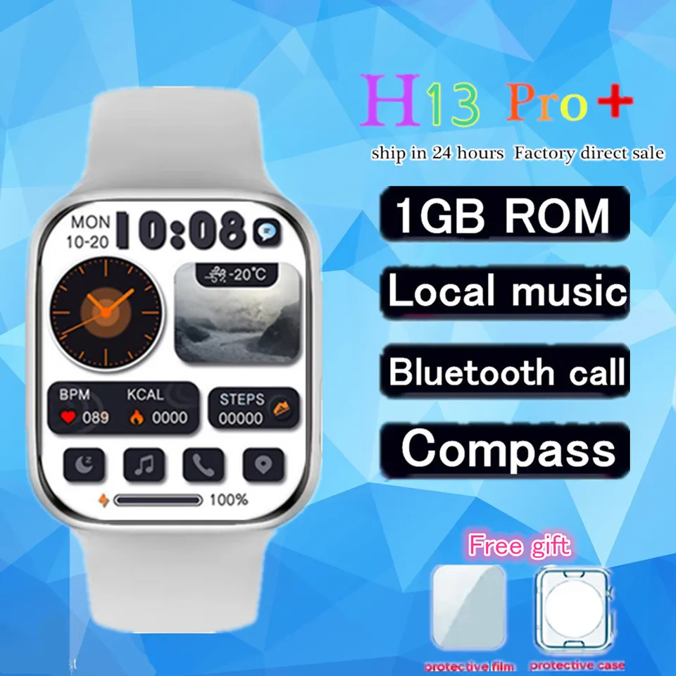 H13 Pro+ Plus Smart Watch 1 GB ROM pre Android iOS Women Men Original PK Hello Watch 3 Plus miestne album Local Music Ebooks NFC