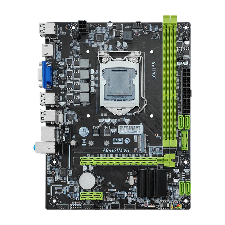 H61 LGA1155 Počítačová základná doska Memory 16 GB Sada základných dosiek SATA2.0 NVME M.2 VGA HDMI kompatibilná RAM DDR3 I3 2130 I5 3470 CPU