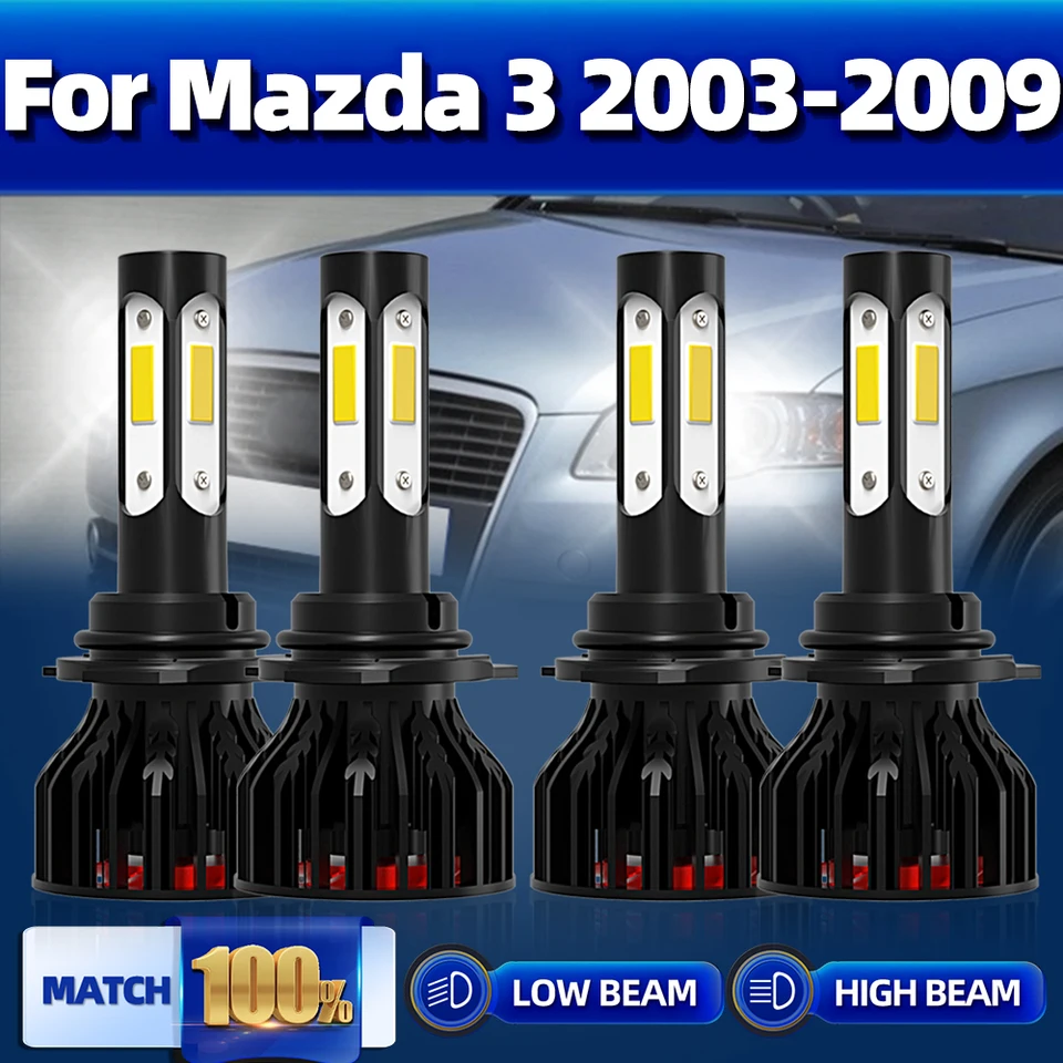 H7 9005 HB3 CANBUS LED svetlomet 240W 40000LM HIGH LOW LEAM AUTO SEATMONS 12V pre Mazda 3 2003 2004 2005 2006 2007 2008 2009