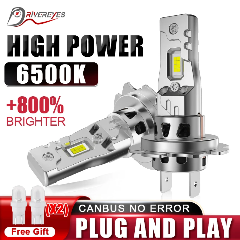 H7 LED Mini Mini Svetlomet Žiarovka 1: 1 Wireless 30000LM CSP pre automatické diódové žiarovky H7 Turbo LED 12V Automobil 6000k