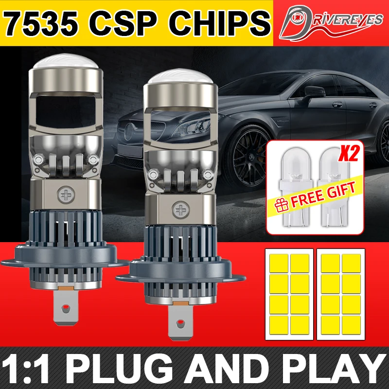 H7 LED projektor Len Bulb HB3 9005 9006 HB4 H11 H1 H9 H9 Canbus High Power 6000K Mini Auto Fog Lamp 12v 24V Turbo LED LED dióda
