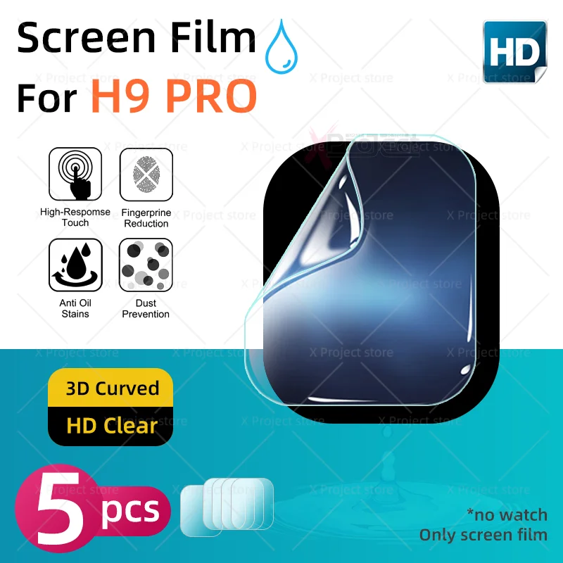H9 Pro Screen Film Smart Watch H9PRO Smartwatch Hydrogel Ochranný film HD Screen Screen Ochranca vodotesné krycie príslušenstvo