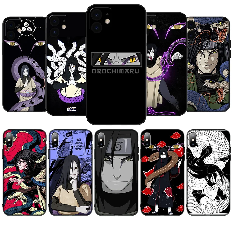 HA133 Orochimaru Anime Soft Case pre iPhone 16 15 14 13 7 8 Pro Max Mini Plus