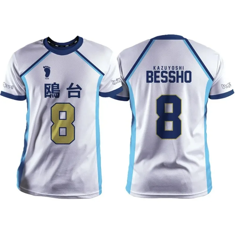 Haikyuu Kamomedai White Cartoon Anime Cosplay Men Jersey Summer s krátkym rukávom Deti TEE Tops 2024 Módne dámske tričko
