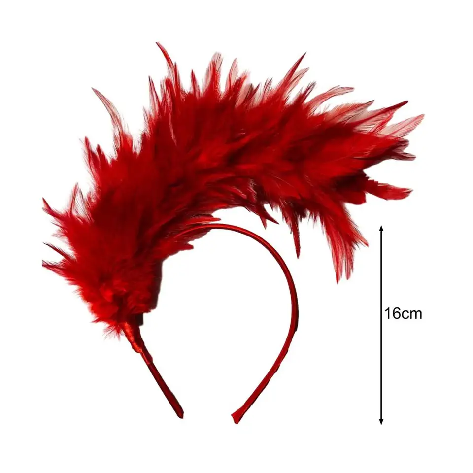 Hairband pre silné vlasy na vlasy pre tenké vlasy farebné perie Vintage čelenky pre svadby večierky Halloween Štýlové vlasy