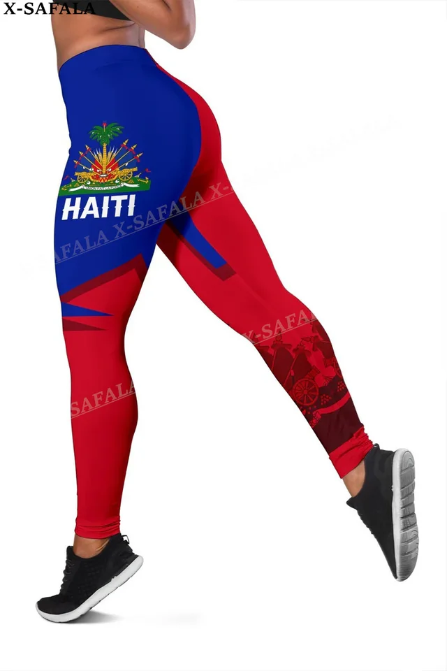 Haiti Coat of Arms Love Country Leggings
