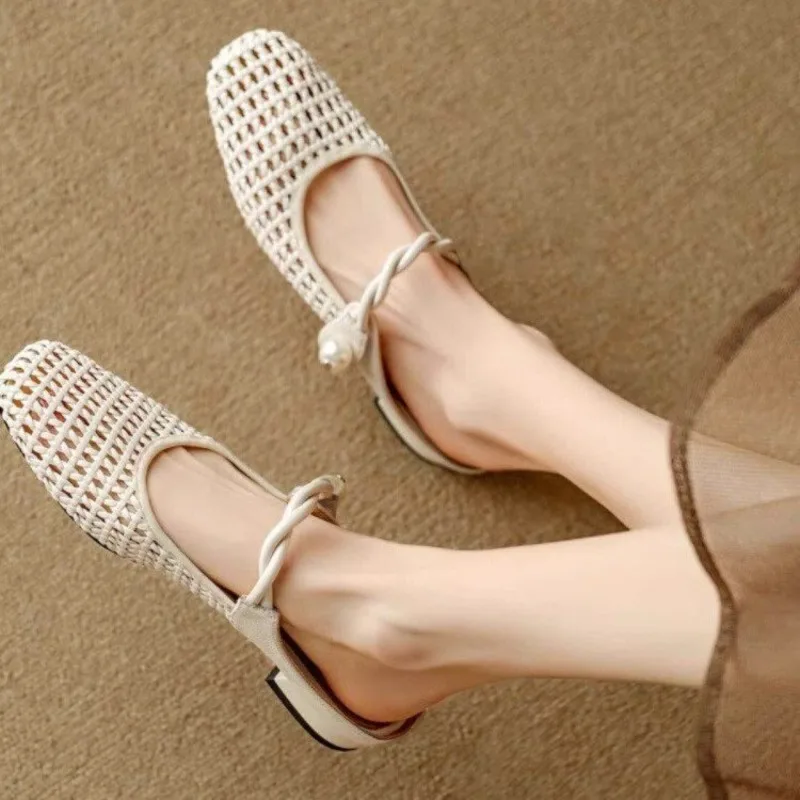Half Drag Flat topánky Ženy 2024 Nové pohodlie Elegantné tenisové ženské mokasiniská Príležitostné tenisky Round Toe Flat
