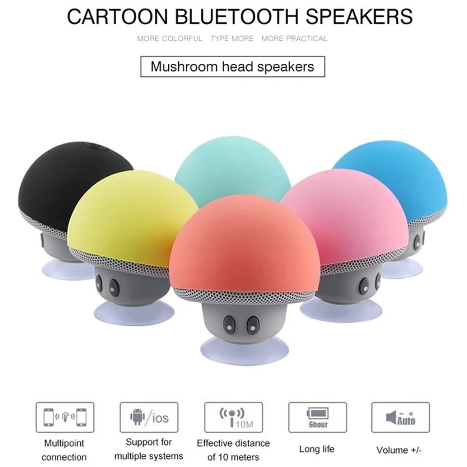 Halloween Bluetooth Reproduktor Prenosný vonkajší stereofónny subwoofer Mini malý hubový bezdrôtový reproduktor Sucker telefón Bracke