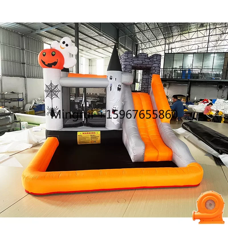 Halloween Bouncer House s posúvačom bazénu, lacné továrne nafukovacie vyhadzovacie dom na predaj