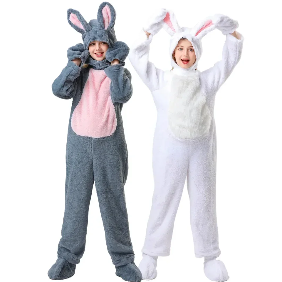 Halloween Cosplay kostým dieťa roztomilý plyšový králik zvieracie kostýmy detský lesný javisko Výkon kostýmy Kostým kombinézy pyžamá