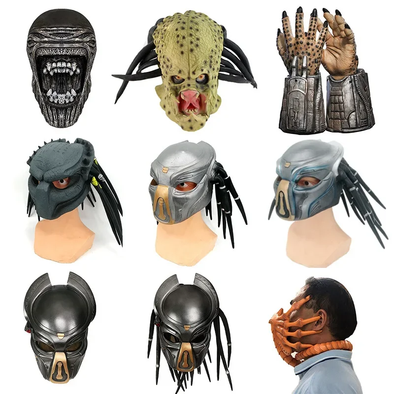 Halloween Cosplay prop prilba Mask Mask Movie Téma Full Face Terror Masquerade Masks Dance Predator Cosplay kostýmové večierky rekvizity
