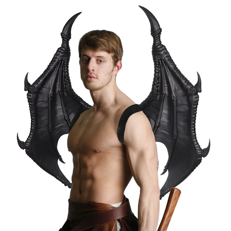 Halloween Devil Big Wings Muž Show Performance Performance rekvity cos dospelých drak monštrum pekné šaty