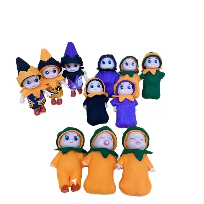 Halloween Doll Baby Elf hračky Viac farieb vianočné bábiky