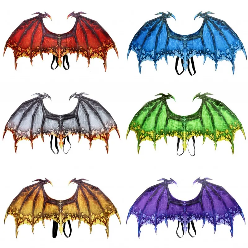 Halloween farebné anjelské krídlo cosplay 3d dragon krídla šaty Up Halloween Dance Costy Masquerade Party Carnival Cosplay rekvity