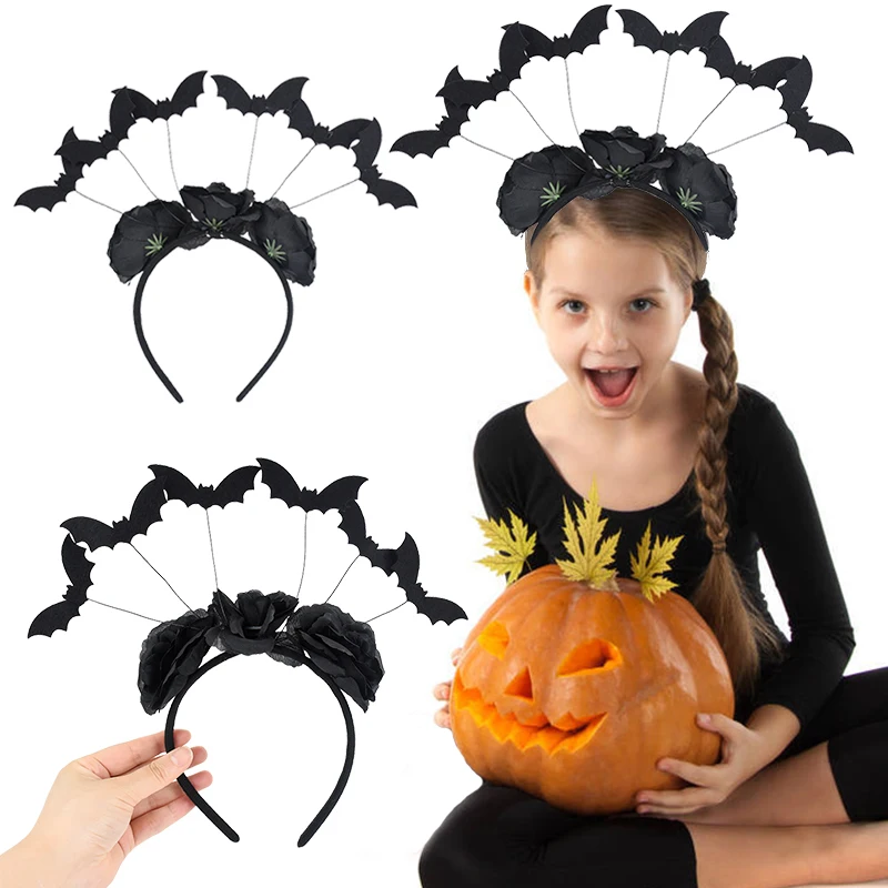 Halloween Hairband Bat Head Hoop Halloween kostým hlavy sviatočné večierky pódium pódium Dress-up cosplay ornament