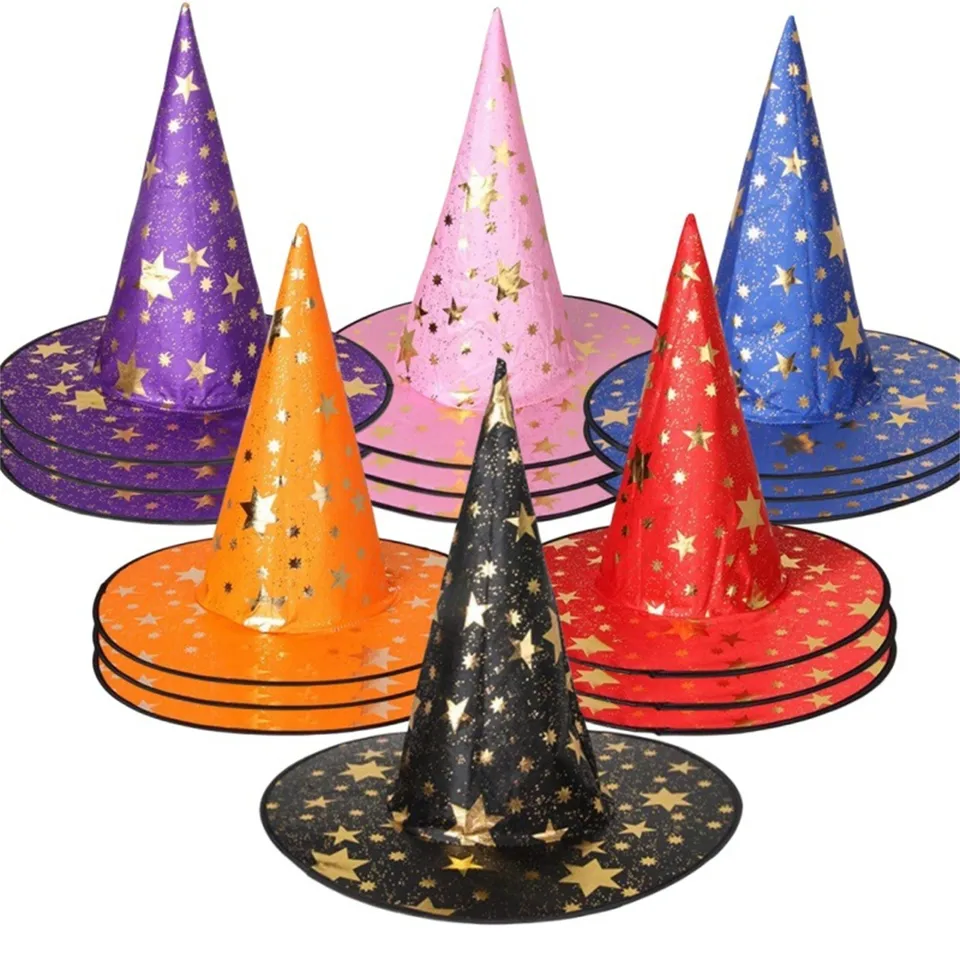 Halloween klobúk deti Dospelé maškarné oblečenie kúzelníka bronzingu čarodejník pentagram klobúk Halloween Party čarodejnícka klobúk láskavosť