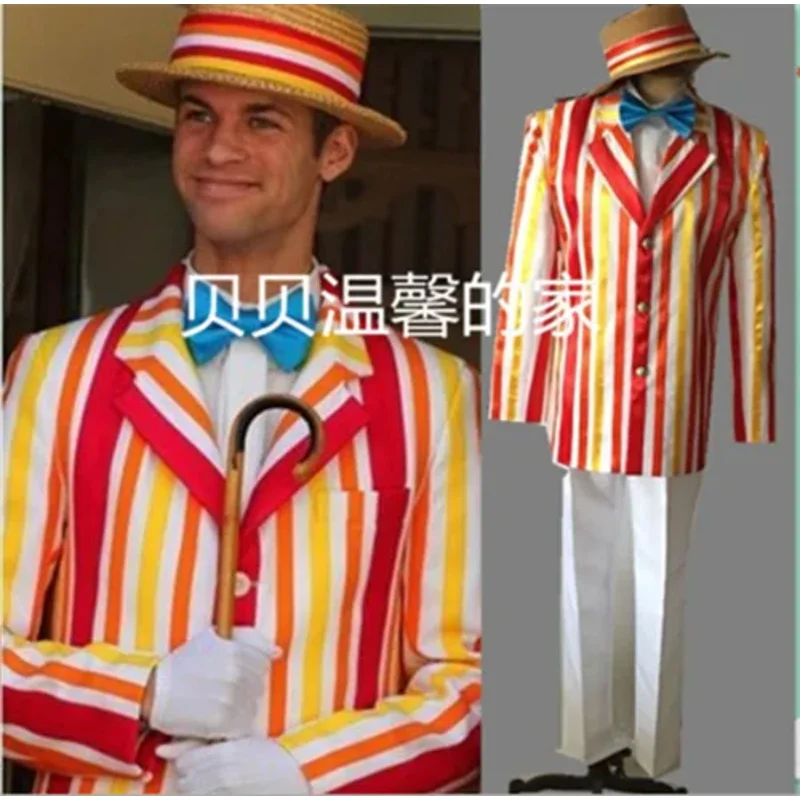 Halloween kostýmy pre dospelých mužov Mary Poppins Bert Cosplay kostýmové oblečenie filmová postava Van kostýmy pre dospelých 11 SD46342