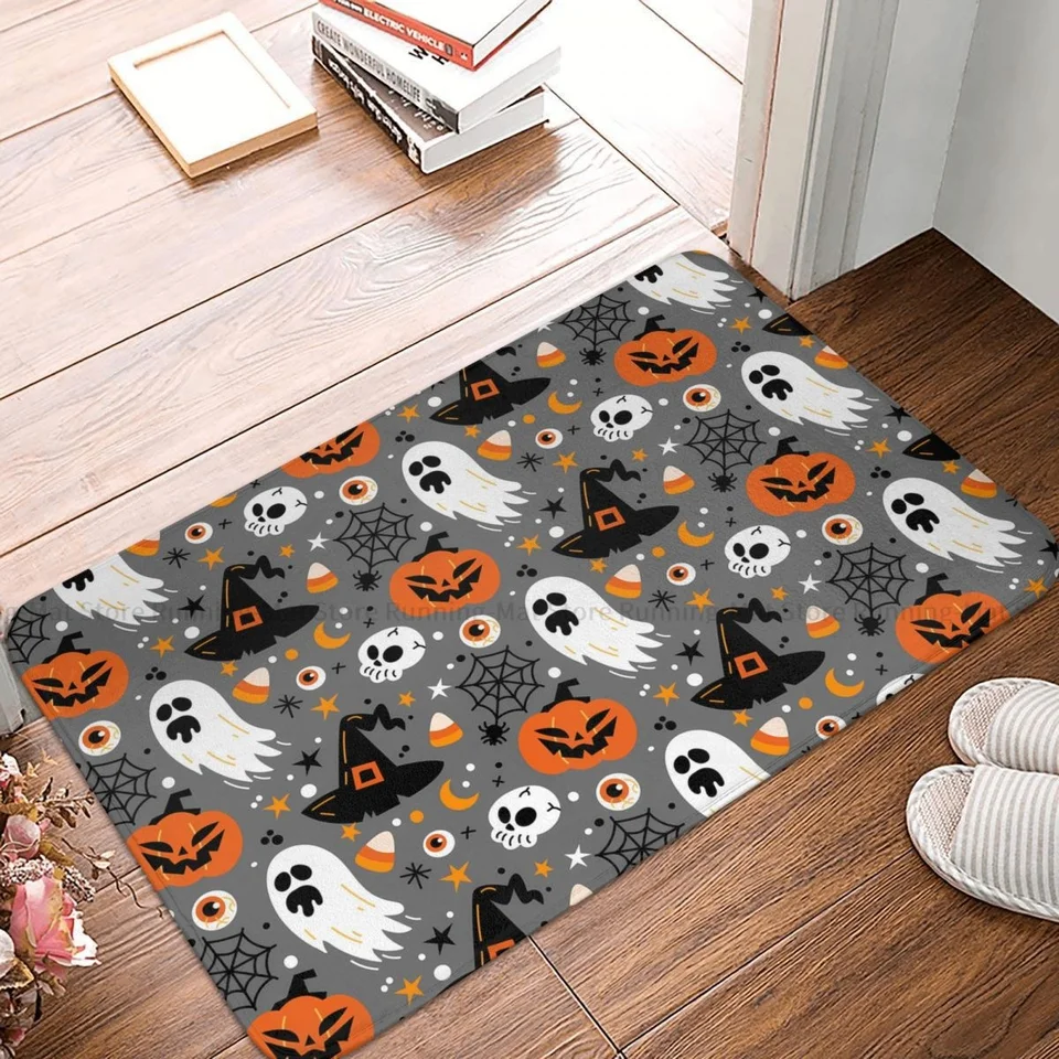 Halloween Kuchyňa nekĺzavá koberec čarodejnícky pavučina Web obývacia izba podložka Vstupné dvere rohožku domáca dekorácia koberec