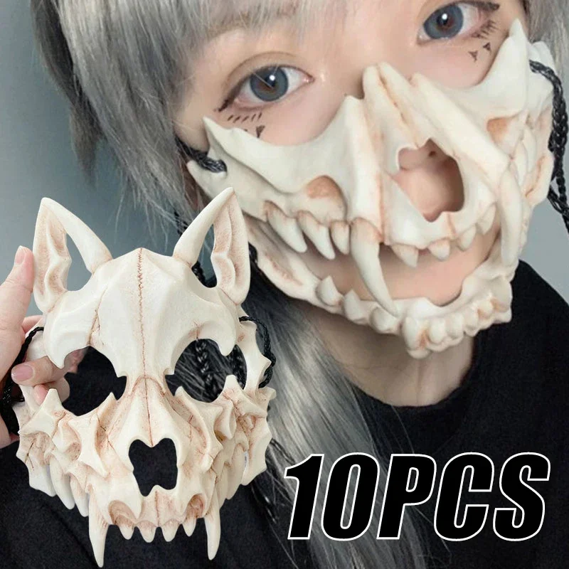 Halloween lebka Party maska ​​Anime drak drak god kostru napoly tvár Masky kosti lebky Zvieratá maska ​​masku cosplay tanečný ples kostýmy rekvizity
