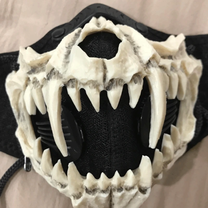 Halloween Mask Hallowa Maska cos Dragon God Fierce Tiger Night Fork Tengu Man Wolf Mask Performance lebky masky