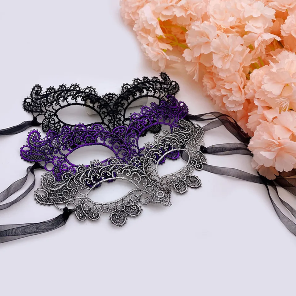 Halloween Mask sexy čipkadlá materiál maska ​​Party Prom kostým maškaráda maska ​​unisex Halloween darčeky čierne oko maska ​​cosplay