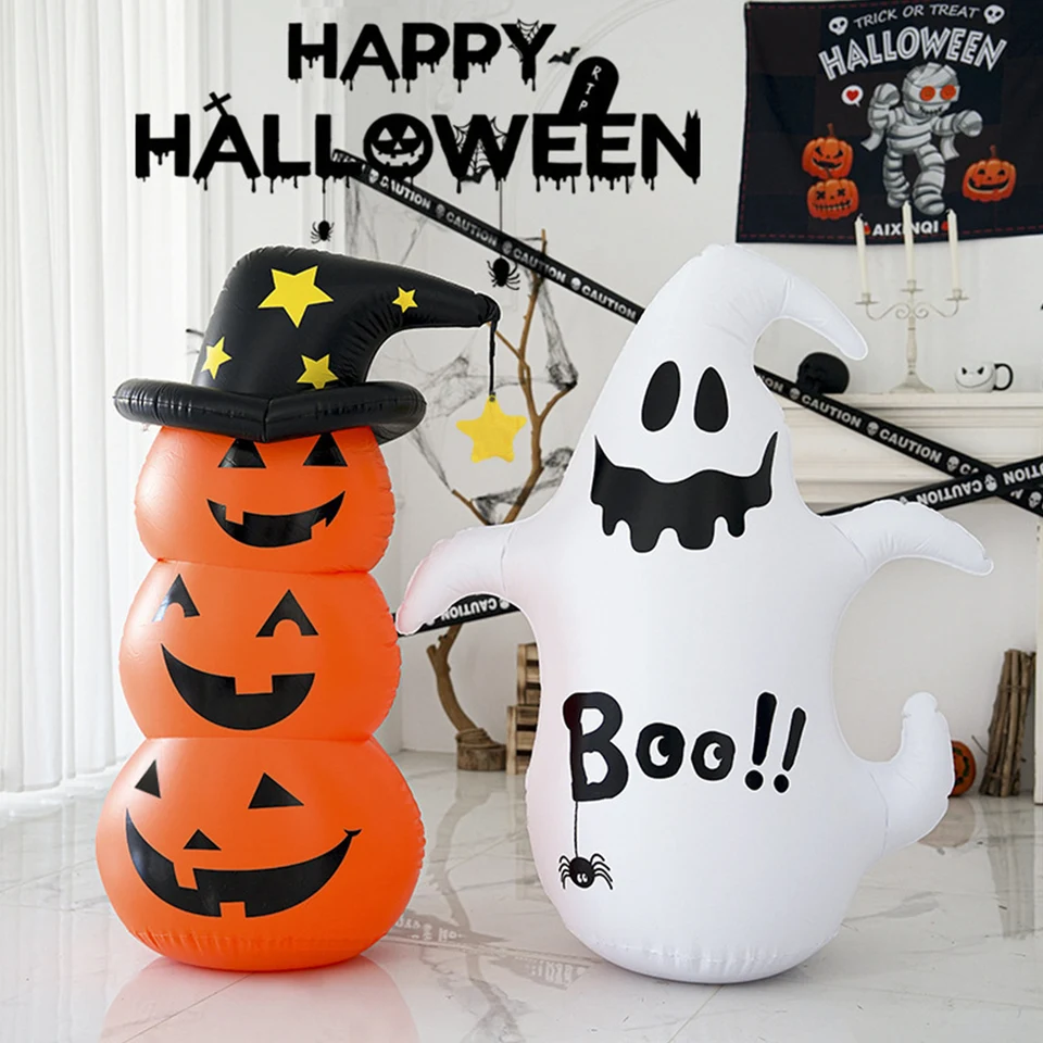 Halloween nafukovacie tekvica strašidelné stohované nafukovacie tekvica veterné festivalové téma Vnútorné vonkajšie záhradné dekorácie