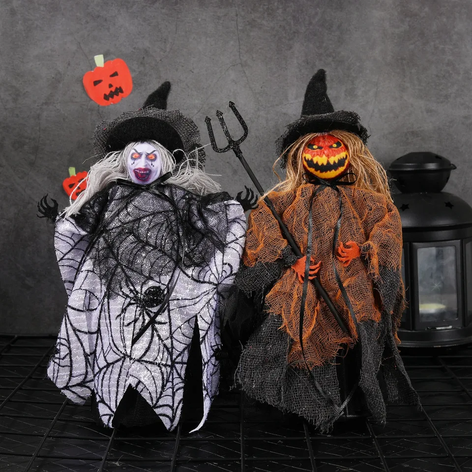Halloween plávajúce dekorácie strašidelné opakovane použiteľné halloween ozdoby strašidelné lietajúce dekorácie vtipné jedinečné čarodejnice Čierne mačacie tekvica bábiky