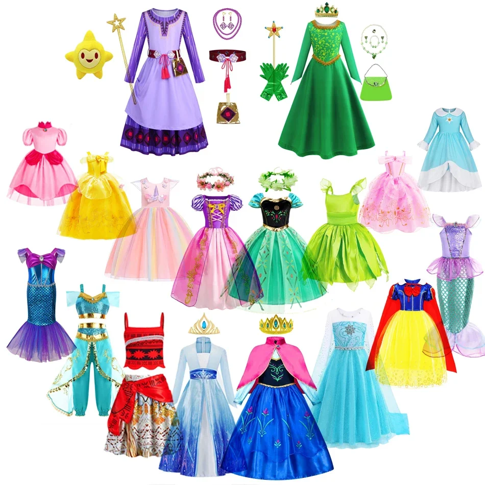 Halloween princezná kostým narodeninové oslavy šaty deti dievča vianočné šaty elsa