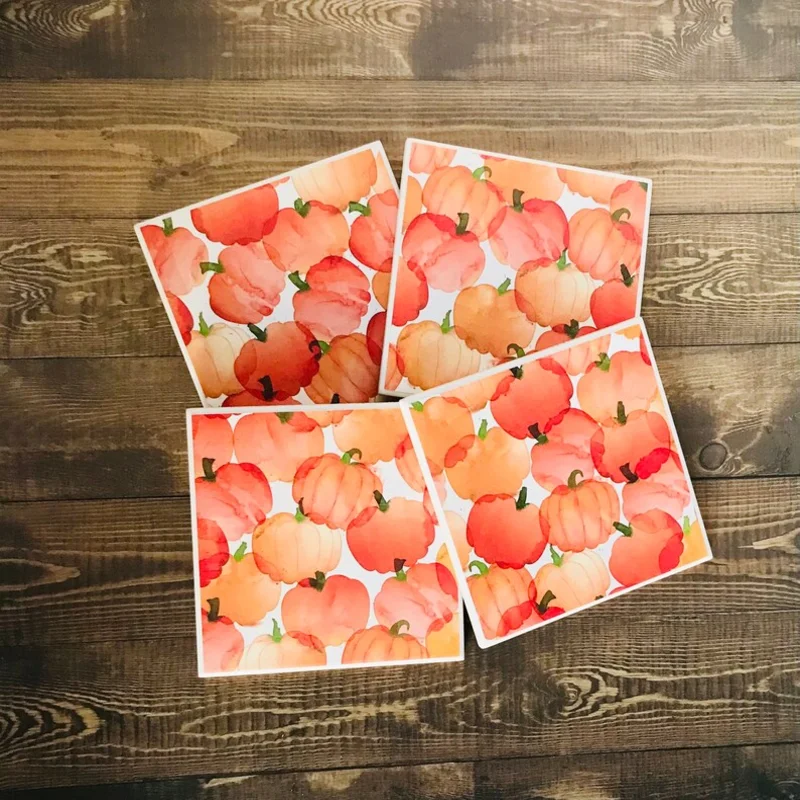 Halloween Pumpkin Coasters Fall Autumn Coasters Fall Room House Domov Kuchy