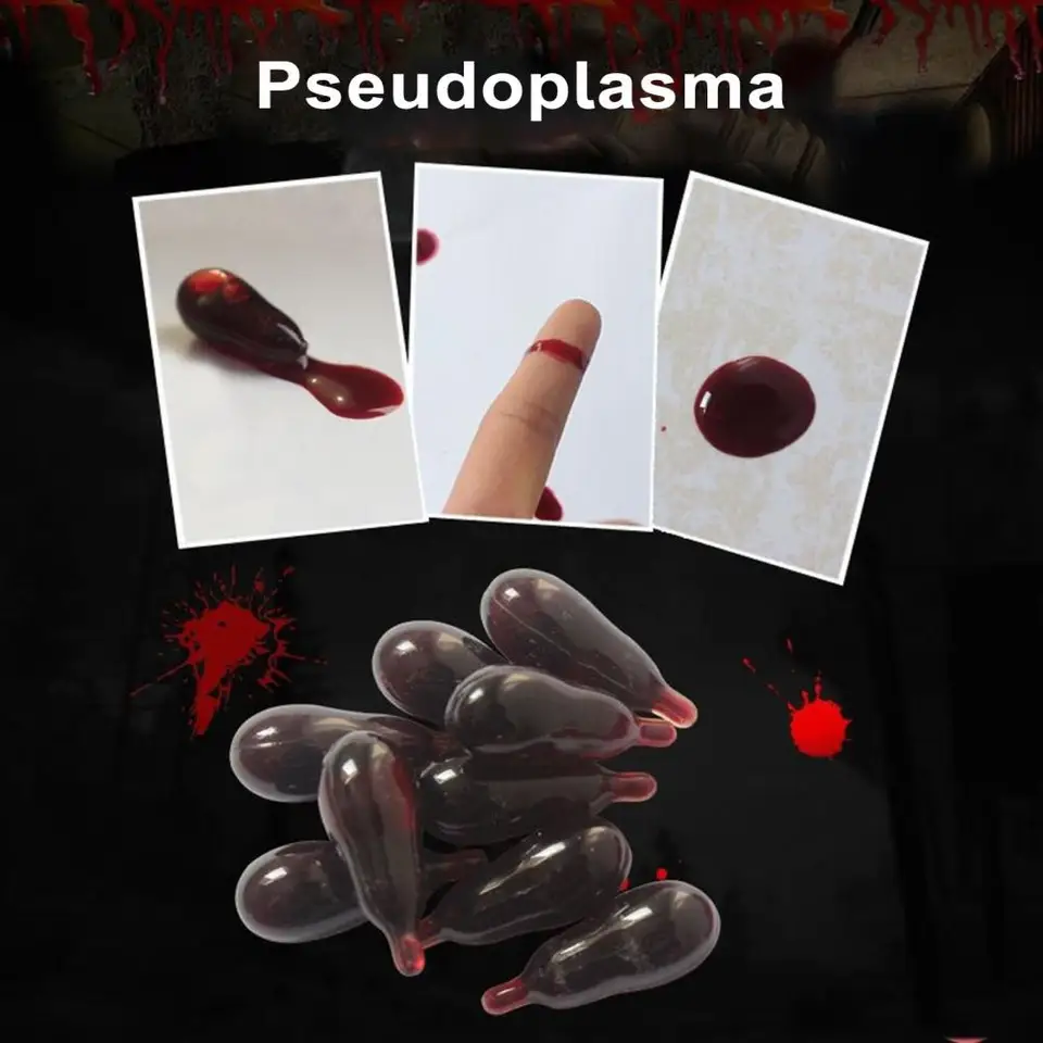 Halloween Realistické falošné krvné tabletky pre dospelých