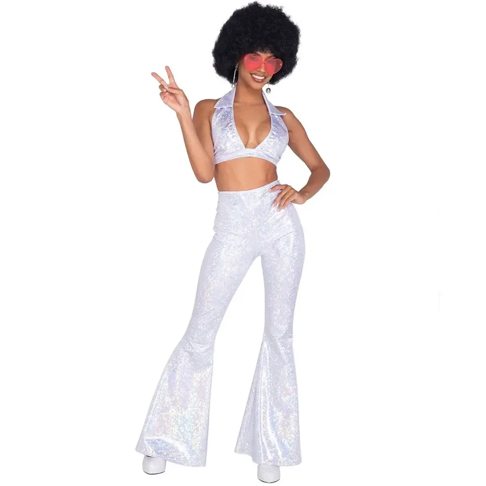 Halloween Retro 70.s Hippie Night Club Disco Stage Performance Performance