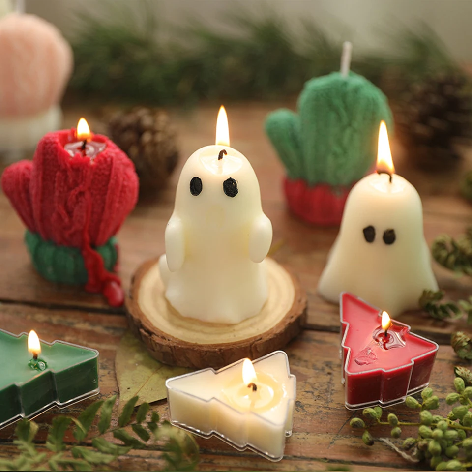 Halloween roztomilé duchovné sviečky kreatívny dym Zadarmo vôňa