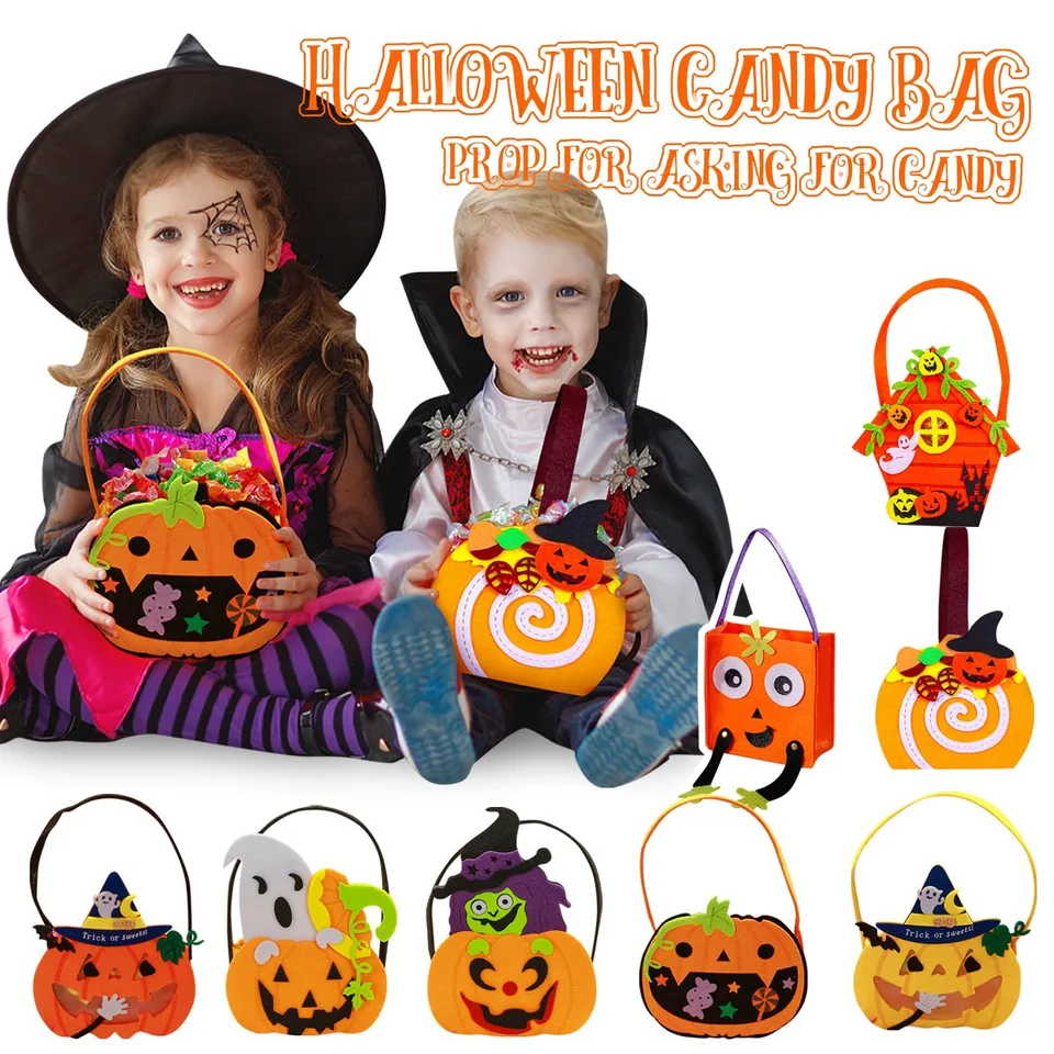 Halloween ručná taška čarodejnícka tekvica trik alebo Treat Party Horror Ghost Festival Parti Happy Helloween Day dekor pre dom 2024 Boo