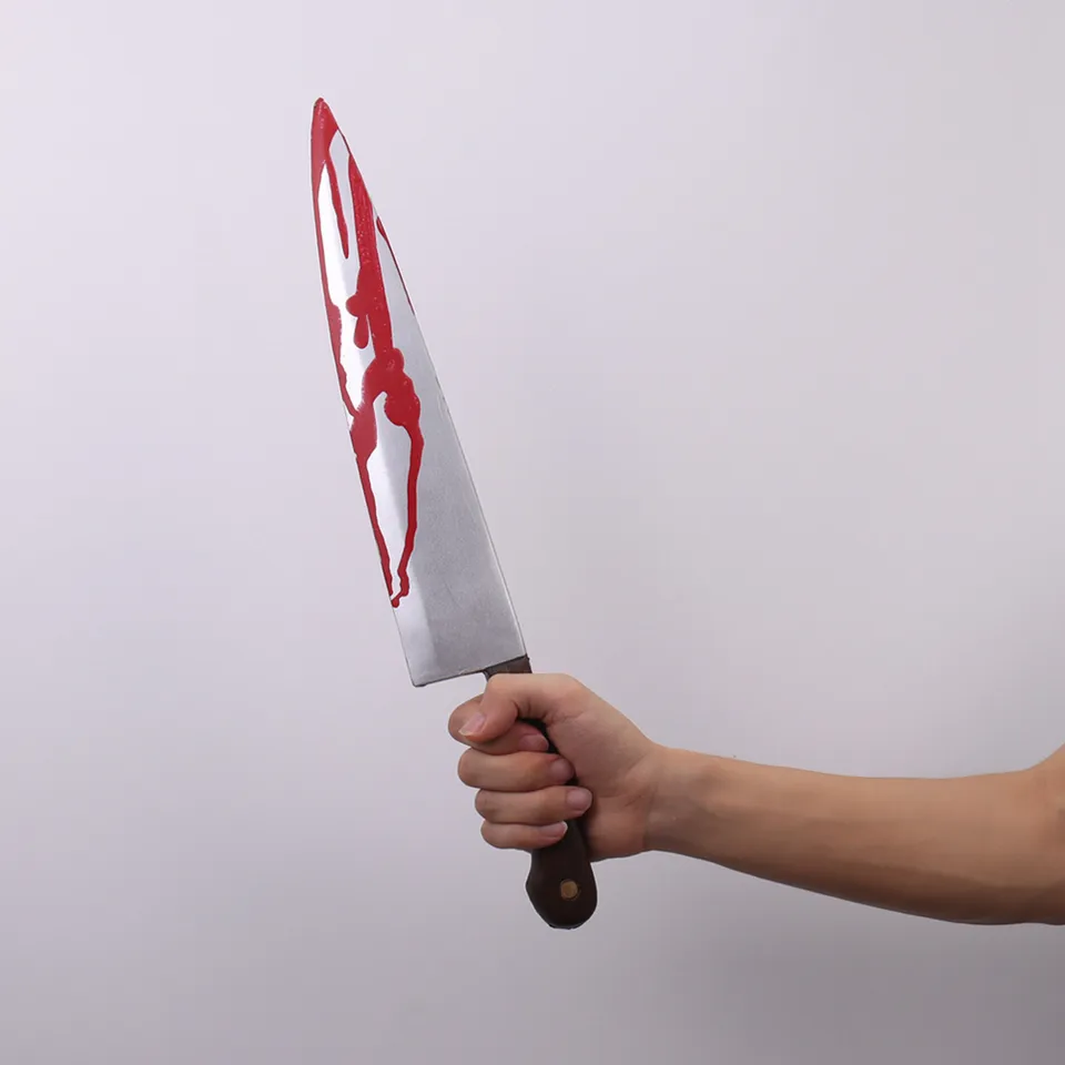 Halloween simulácia Bloody Sicle Machete Kitchen Kitche Noža duchovné festivaly ROLE ROKY PROPS HALLOWEEN PARTY HORROR DEOCORÁCIE