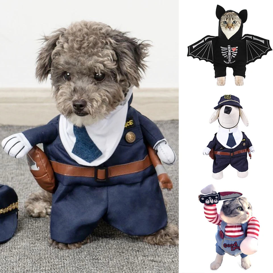 Halloweenské psie oblečenie vtipné domáce zvieratá Cosplay kostýmy súprav