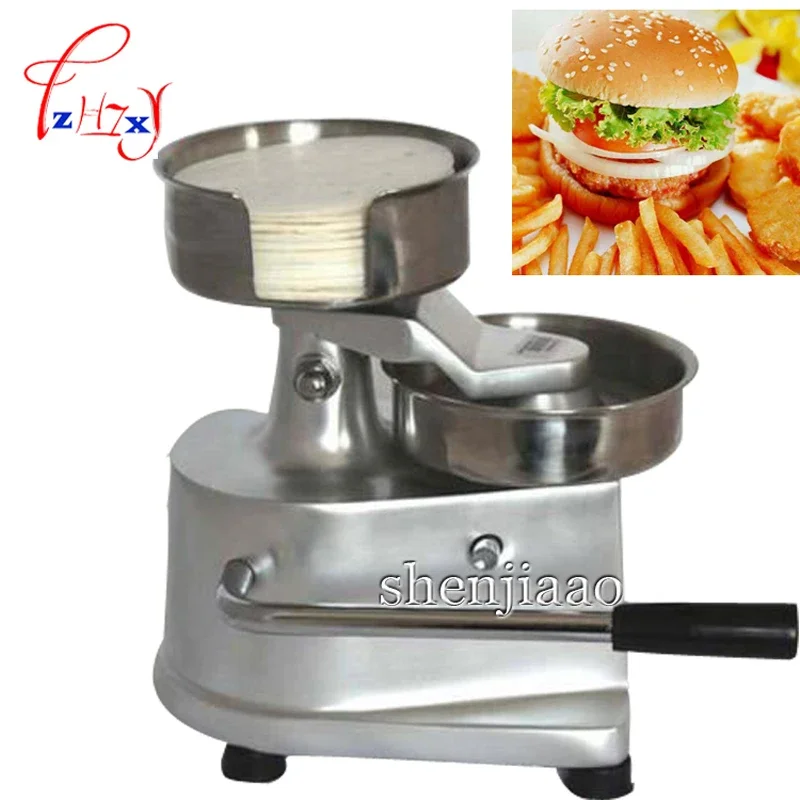 Hamburger z nehrdzavejúcej ocele HF-130 MANUÁLNA BURGER Patty Maker, Hamburger Fold, Burger Press stroj 1pc 130 mm