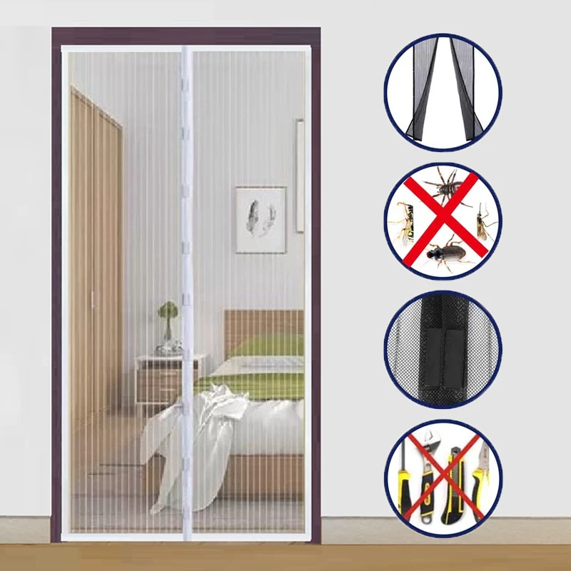 Hands-free letné magnetické mosquito sieťové screen screpre