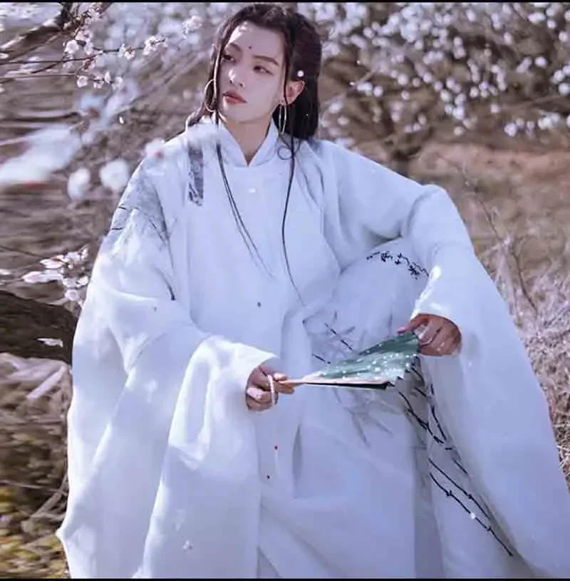 Hanfu Men Ženy Čínske starodávne tradičné páry Hanfu Cosplay kostýmy ozdobné šaty hanfu biele šaty pre mužov plus veľkosť xl